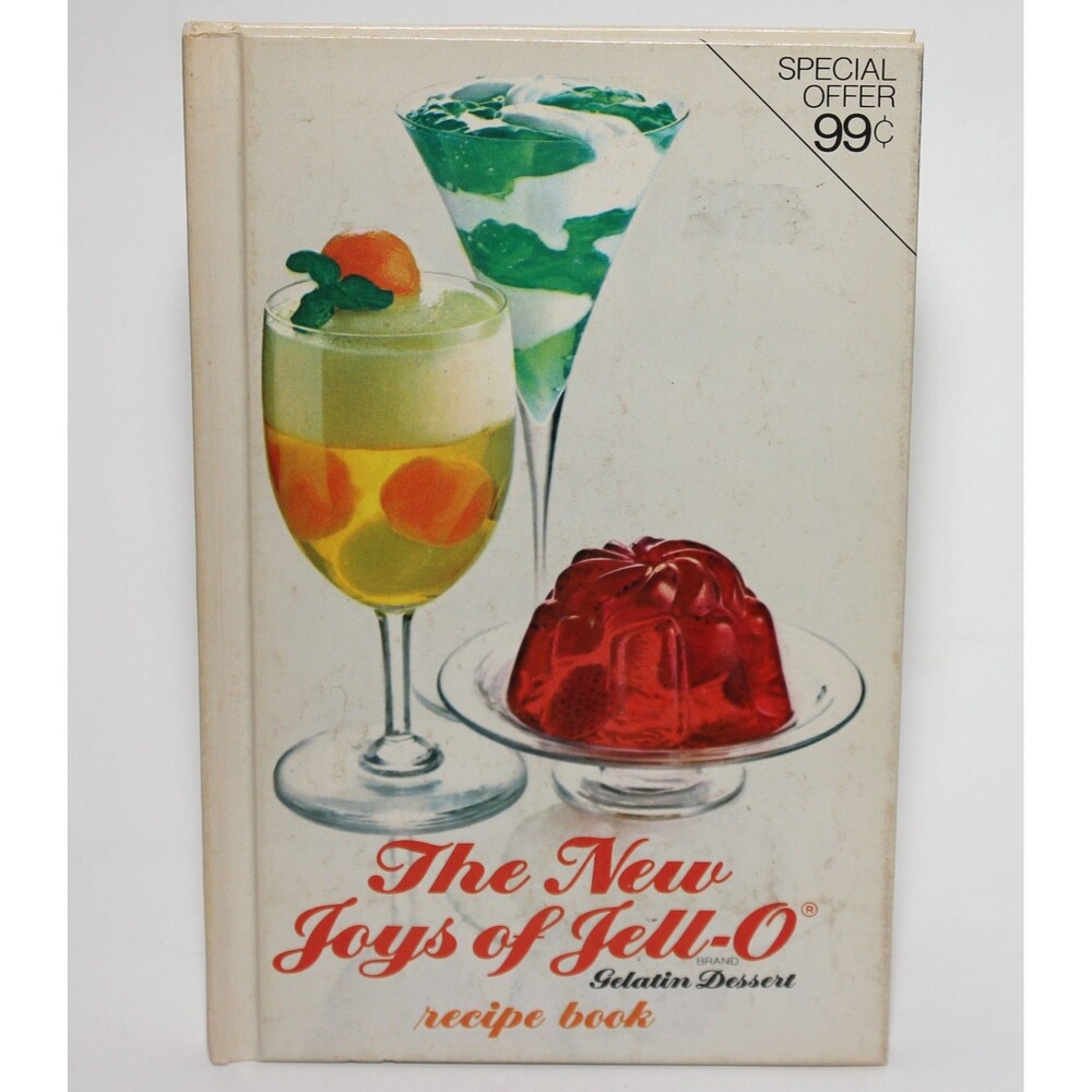 THE NEW JOYS OF JELLO Recipe Book Gelatin Dessert Hardback Cooking Vintage 1974